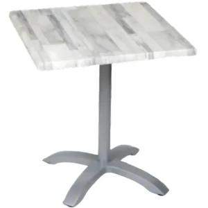 mobiliario-contract-mesa mora pie fundicion aluminio gris 72cm alto